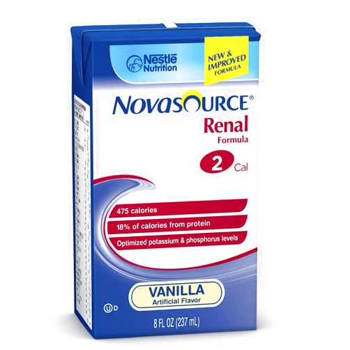 NESTLE NUTRITIONAL Novasource Renal-Flavor Vanilla Calories 475 / 237 ml Packaging 8 fl oz Tetra Brik - Each 1