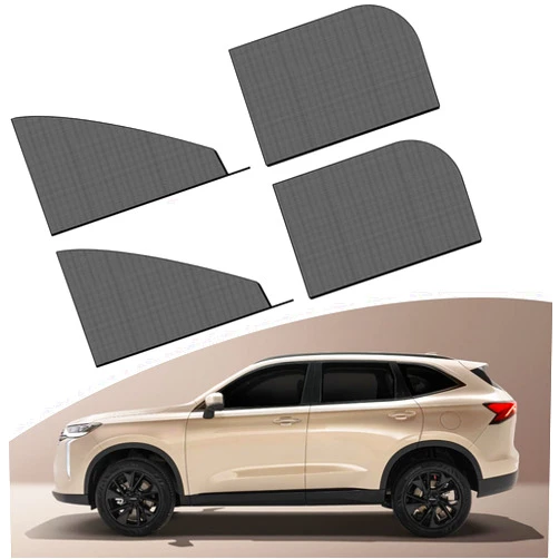 Leediga 4 PCS Car Window Shades, Protection from Heat and UV High-Density Breathable Mesh Car Window Screen, Universal Privacy Shade, for Most SUVs (Black)