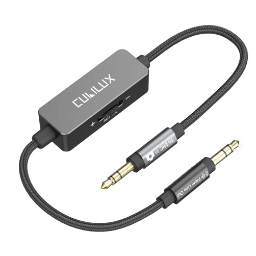 Cubilux 3.5mm Line Level to Microphone Level Attenuator Cable, 1/8-Inch TRS Line Out to MIC in Attenuation Cord for DSLR Camera Camcorder Recorder, 1 Feet