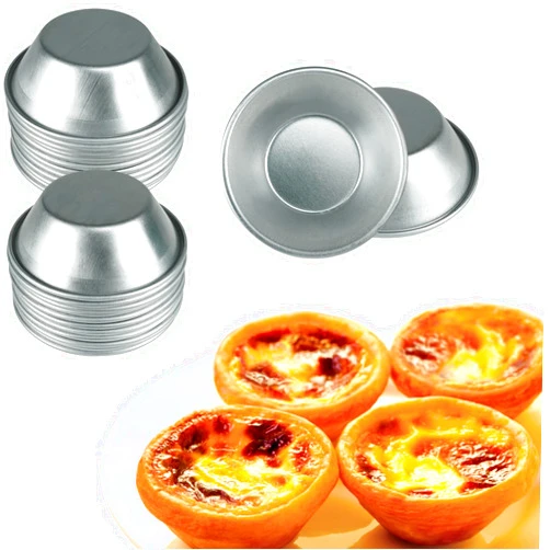 Weilan 25 Pcs Mini Tiny Pie Muffin Cupcake Pans Tin Egg Tart Mold Bakeware -NonStick Puto Cup