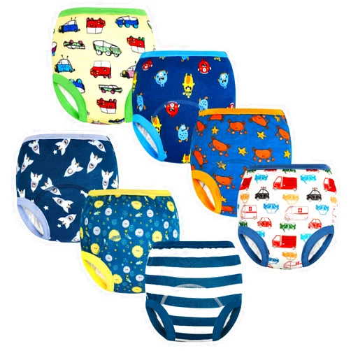 MooMoo Baby Potty Training Underwear for Boys 7 Packs Absorbent Toddler Training Pants for Girls 2T-6T