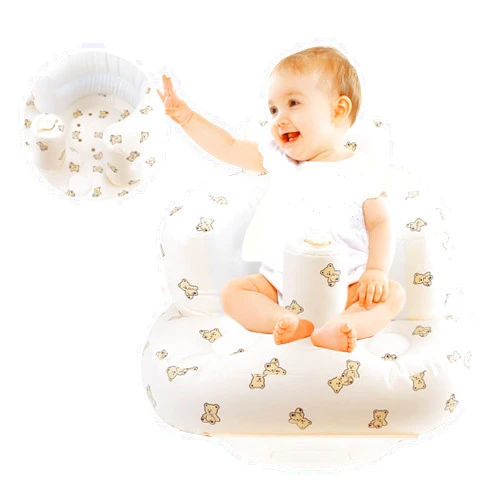 Jaxbo Inflatable Baby Seat for Babies,Infant Back Support Sofa with Built-in Air Pump,Baby Floor Seat Chair for Sitting Up,Waterproof Home or Travel Essentials