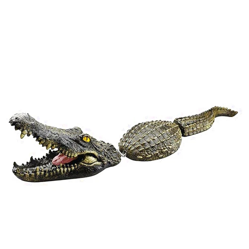 Bticx Floating Crocodile Ornament, Realistic Appearance, Weatherproof, Simulation Alligator Statue Water Decoy for Pool Pond Garden