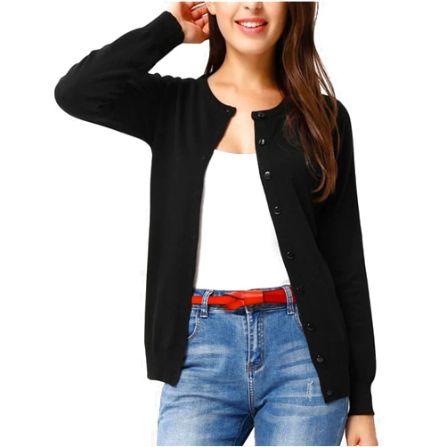 GRACE KARIN Womens Long Sleeve Knit Cardigan Sweaters Casual Dressy Open Front Button Down Cardigans Spring Outfits