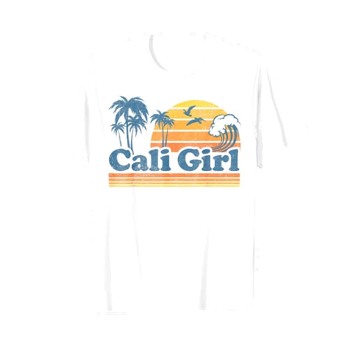 Retro Beach Vacation Summer Quotes Shirts & Gifts Cali Girl California Beach Summer Vacation Vintage 70s Retro T-Shirt