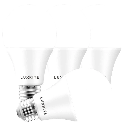 LUXRITE A19 LED Light Bulbs 100 Watt Equivalent Dimmable, 3000K Soft White, 1600 Lumens, Enclosed Fixture Rated, Standard LED Bulbs 15W, Energy Star, E26 Medium Base - Indoor and Outdoor (4 Pack)