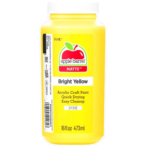Apple Barrel Acrylic Paint in Assorted Colors (16 Ounce), 21131 Bright Yellow