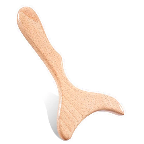 Mozeat Lens Lymphatic Drainage Massager, Natural Wood Therapy Massage Tools One-Handed Gua Sha Body Tool Manual Anti-Cellulite Sculpting Board for Muscle Release, Fascia Massage, Body Contouring - 1 Pack