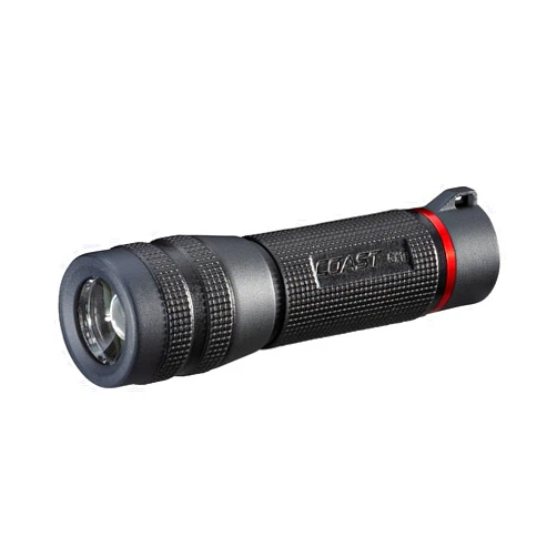 Coast GX10 550 Lumen Compact & Waterproof Dual Power LED Flashlight with Grip-Textured Handle, 4 Light Modes, Twist Focus™ & Pure Beam® Technology