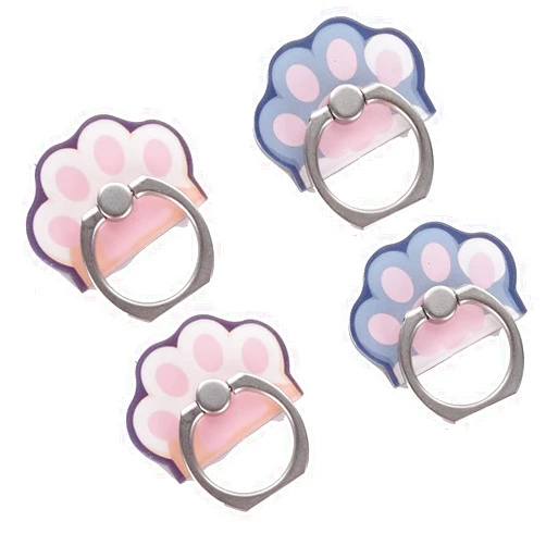 JCSMARTEC 4Pcs Phone Ring Holder Stand, Cute Animal Dogs Cats Paw Ring Stand 360 Rotation Finger Ring Grip Kickstand for Cellphones(Cat Paw)