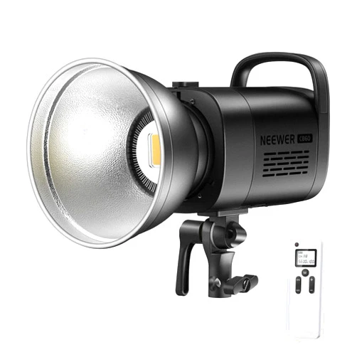 NEEWER Upgraded CB60 70W LED Video Light, 5600K Daylight COB Continuous Output Lighting with Bowens Mount/2.4G Remote CRI/TLCI97+ 9000Lux/1m for Studio/Outdoor Photography Videos Recording (Black)