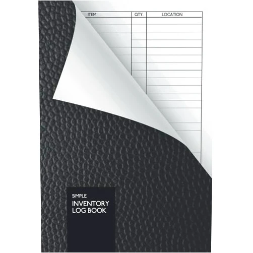 By D. Garner (Author) Simple Inventory Log Book: 110 Pages | DIN A5 | Simple Inventory Tracker | Black Leather Look | Durable Softcover