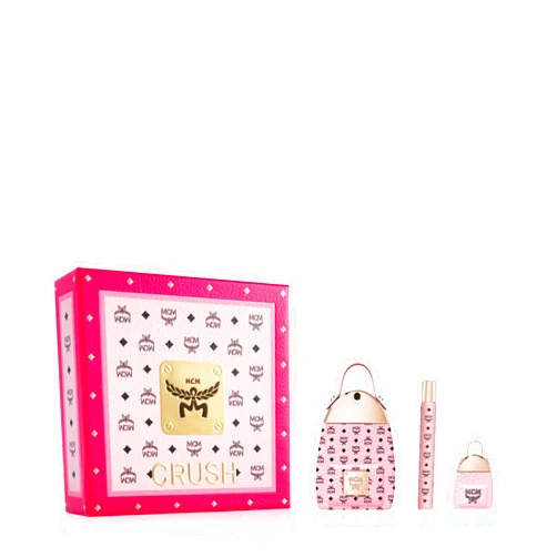 MCM CRUSH Eau de Parfum 3 Piece Gift Set - Perfume Spray 2.5 Fl. Oz., Travel Spray 0.34 Fl. Oz., and Mini Spray 0.23 Fl. Oz