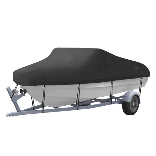 NEXCOVER Trailerable Boat Cover, Length: 14’-16’ Beam Width: up to 68”, Waterproof Heavy Duty Cover, Fits V-Hull, TRI-Hull, Runabout, Pro-Style, Bass Boat, Storage Bag & Tightening Straps Included.