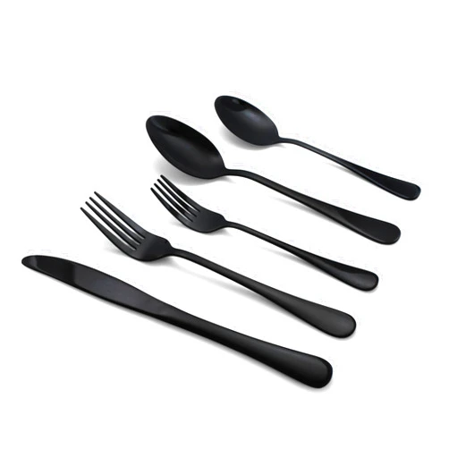 Elyon Tableware Elyon Luly 20-piece Matte Black Flatware Set, Stainless Steel Silverware Set, Matte Finish Cutlery Set, Reusable Dishwasher Safe, Service For 4