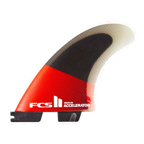 FCS II Accelerator Performance Core Tri Fin Set - Red/Black - L