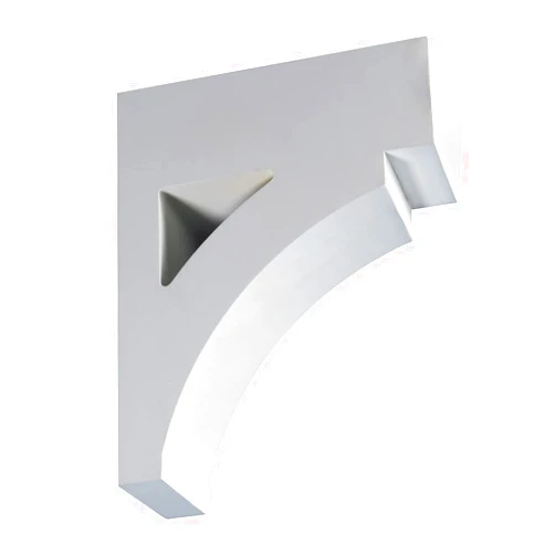 Fypon Premium Architectural Brackets Decorative Smooth Cove/Arch Style | Low Maintenance Interior & Exterior Use | 6