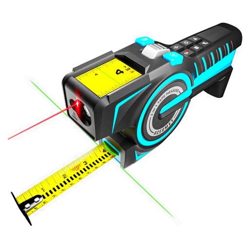 ACEGMET 3-in-1 Digital Tape Measure, 330Ft Laser Measurement Tool & Auto Lock Tape with Instant Digital Readout, Extended Laser Line & Incremental Measurement, Replaceable Tape | Swappable Battery | APP Sync