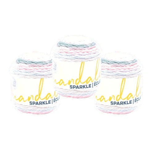 Lion Brand Yarn (3 Pack) Lion Brand Yarn Mandala Sparkle Yarn, Nova