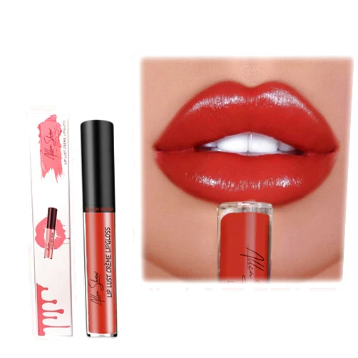 Naturry 12 Colors Cream Texture Lipstick, 12 Color Cream Lip Gloss Waterproof, Waterproof Matte Liquid Lipstick, Waterproof Long Lasting No Fade Velvet Lip Gloss Makeup for Women(12#)