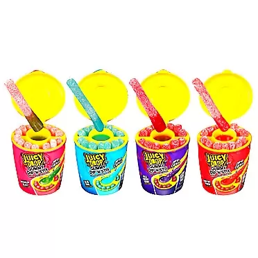 Juicy Drop Gummy Dip 'N Stix, Sweet Gummy Sticks w Sour Dipping Gel, 8 Pack - Fun Candy for Birthdays and Celebrations, 3.4 ounce (pack of 8)