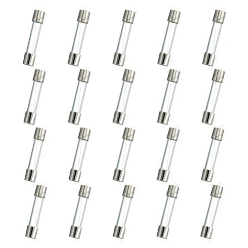 HUAREW T3AL250V 20 Pcs 6x30mm Slow Blow Glass Fuse 3A 250V 0.24 x 1.18 inch time delay Fuse