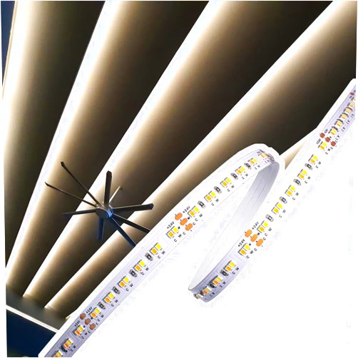 Wixure WIXUER® 24V 33FT 8MM 2216 240 CCT IP20 2700k-6000K Double White LED Strip Light 2216 SMD 240leds/m CW/WW Color Temperature Adjustable CCT Tape lamp