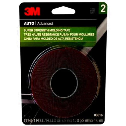3M Super-Strength Molding Tape, 03616, 7/8 in x 15 ft, 1 Roll