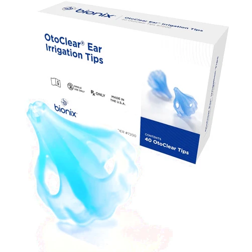 Bionix - OtoClear Ear Irrigation Tips, Earwax Removal Tips, Comfortable, Easy-To-Use, Pairs with Bionix Ear Cleaning Water Systems, For Safe Earwax Removal (40 Count)