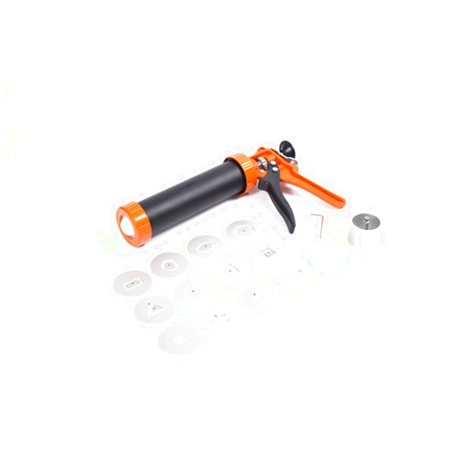 QANQIUPLE Clay Extruder Clay Gun Tool with 13 Different Model Gaskets, Hand-Held Soft Hollow Mud Stick, Clay Extruder Gun for for Pottery