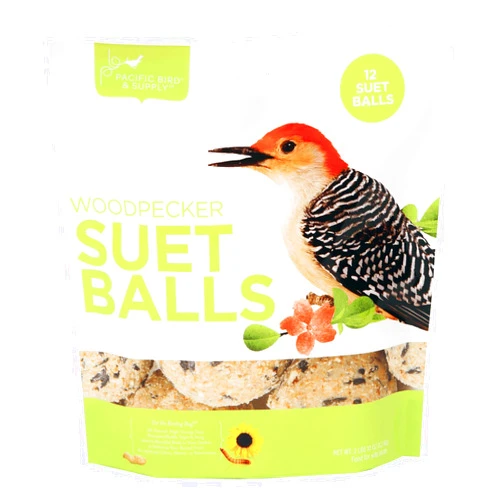 Pacific Bird & Supply Co Woodpecker Suet Balls (12 Pack)