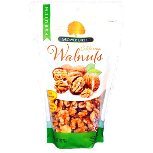 The Nutty Gourmet Growers Direct Natural Premium California Shelled Walnuts - Healthy Snacks - Gluten Free Nuts - Omega 3 - Heart Healthy - Nuts - Farm Fresh Nuts Walnuts - 8oz Bag