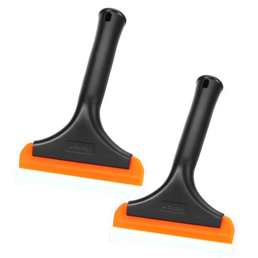 SetSail Shower Squeegee for Glass Doors, Small Squeegee for Shower Glass Door Mini Silicone Squeegee for Window Cleaner Tool Bathroom Squeegee for Car Window Cleaning 2 Pack