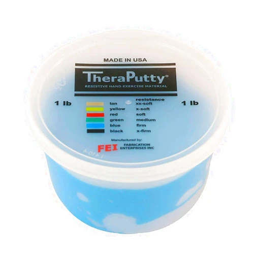 CanDo Theraputty Plus Hand Exercise Putty for Rehab, Exercise, Physical and Occupational Therapy, Strengthening, 1 lb Blue Firm