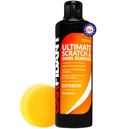 Carfidant Scratch and Swirl Remover - Car Scratch Remover for Scratches with Buffer Pad, Scratch Remover for Vehicles Repair Paint Any Color - Rubbing Compound for Cars 8.4 fl oz