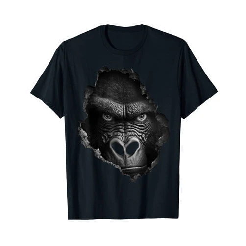 @n!mal Gorilla Face Wall Animal Print Art Animal Lover Gorilla T-Shirt