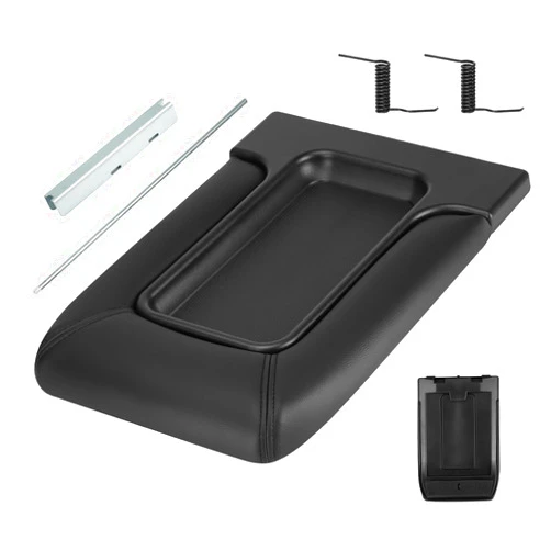 Youxmoto Center Console Lid Armrest Cover Fit for Chevy Silverado 1500 2500 3500 HD 2001-2006; Avalanche/Tahoe/Suburban; Fit for GMC Sierra Yukon; Black Fits 19127364, 19127366