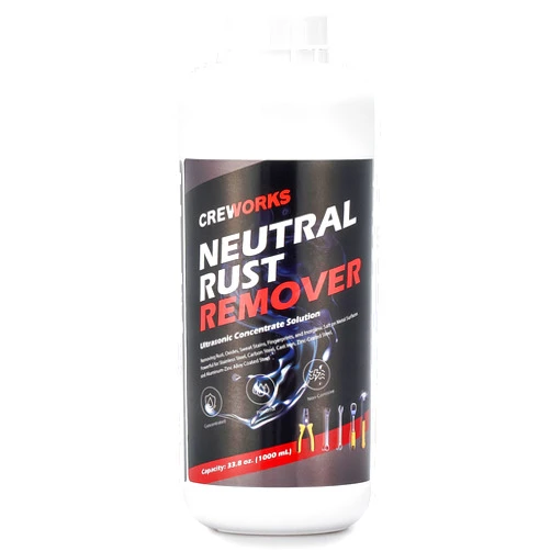 CREWORKS Heavy Duty Rust Remover, 34 fl oz Rust Dissolving Solution for Metals, Neutral Rust Stain Remover, Concentrated Rust Converter for Auto Parts Tools Hardware More