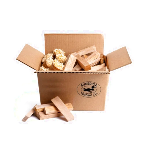 Superior Trading Co. Fire Wood for Pizza Oven - Oak Mini Firewood for Solo Stove, Certified Kiln Dried for Hot Burning, All Natural, 10lbs with Firestarters Included, Perfect for Camping, Cooking, Outdoor