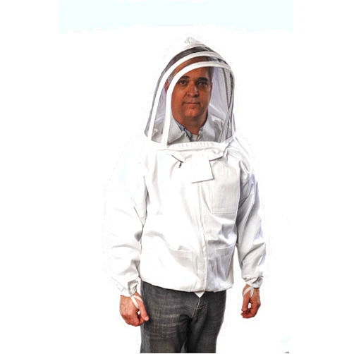 FOREST BEEKEEPING SUPPLY Beekeeping Jacket with Fencing Veil – Premium 100% Cotton Bee Jacket for Professional Beekeepers by Forest Beekeeping Supply (2XL)