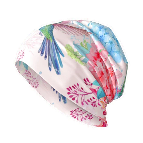 Radmag Tropical Flowers Plants Beanie Hats for Men Women Slouchy Beanies Knit Hat Skull Cap Cancer Hat Chemo Headwear Caps