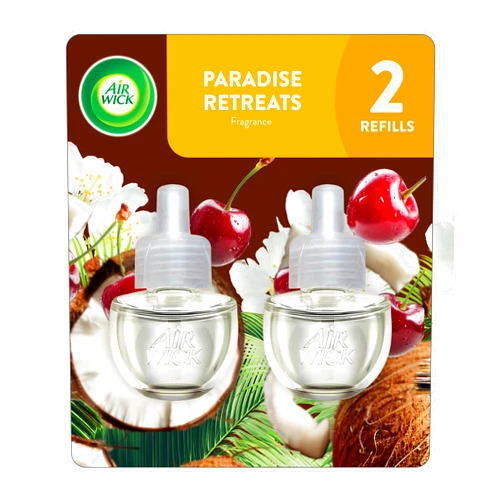 Air Wick Plug in Scented Oil Refill, 2ct, Paradise Retreat, Air Freshener, Essential Oils