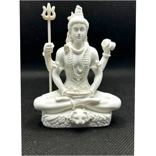 SHIVAJI ARTS Lord Shiva Statue, Small Size Mahadev Idol for Car, Adiyogi Shiva Statue, Bholenath, Hindu god of Meditation, Yoga, Time, Destruction