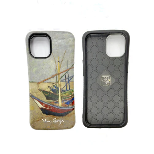 Smartist iPhone 15 Famous Painting Van Gogh Series Shock Absorbing Case Fishing Boats