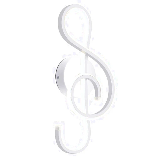 CLLYCRSM 22W Modern LED Wall Light Fixtures Indoor LED Wall Sconce Light Creative Wall Lamp LED Music Symbol Art Decoration for Bedroom Living Room Cafe Lounge Corridor Stairs, White 3000K