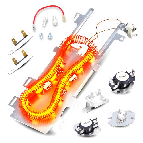 AZ4U Dryer Heating Element Replace For Whirlpool WED9400SW2 WED70HEBW0 WED7300XW0 WED8300SW0 WED9150WW1 WED9550WW1 WED9200SQ1 WED7800XW0 WED9500TW3 WED9200SQ0 WED8300SW1 WED9050XW1 WED9750WL0 W/Thermostat
