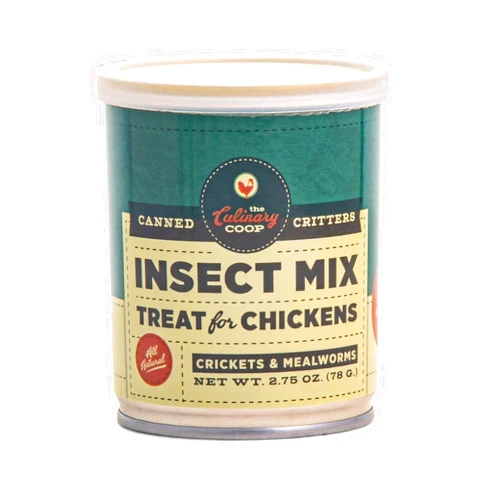 Fluker's Culinary Coop Canned Mealworms and Crickets Chicken Treat, All Natural and Packed with Protein, 2.75 oz