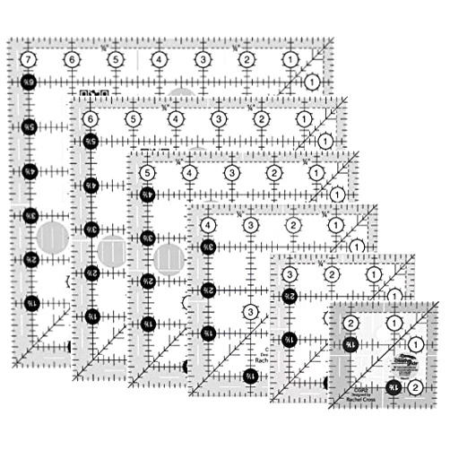 Creative Grids - 6 Square Quilt Rulers - 2.5