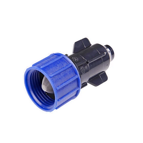 Raindrip S5900UB, Smart Loc Universal Swivel Adapter for Tubing, 3/4-Inch MHT, with Filter Washer, Drip Irrigation Fitting for 1/2-Inch, 5/8-Inch, & 0.710-Inch Supply Tubing and Dripline, Black/Blue