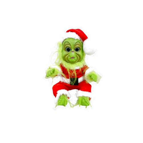 Ysygt 7.87 Inch Christmas Plush Elf Doll, Cartoon Latex Ugly Doll with Cute Clothes Decorative Toys for Girls, Boys (Red Black, 20cm)